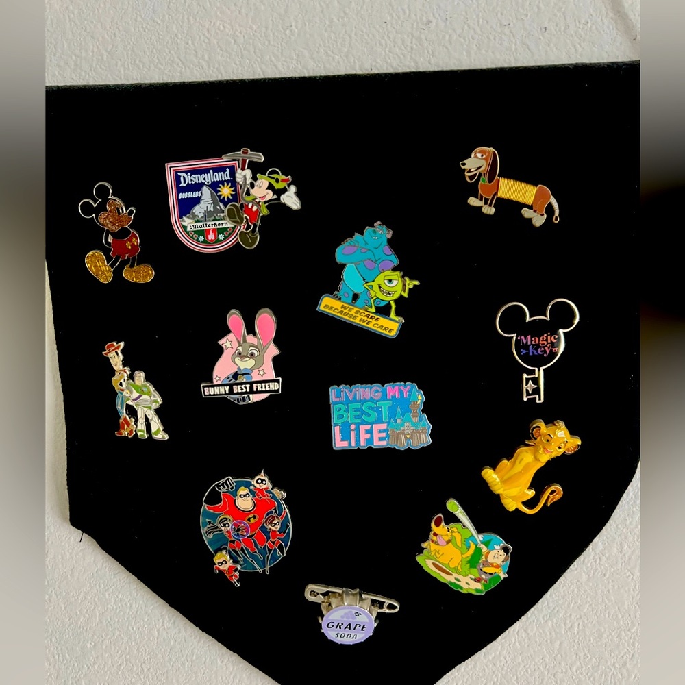 Authentic Disney pin set (flag not included)